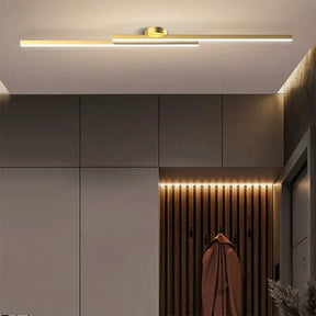 Luminária de Teto Plafon Linha Dupla Slim Led - 60cm / 80cm