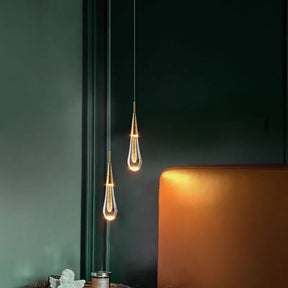Lustre Pendente de Luxo Led - Gota D'Agua - 1/2/3/5 Pendentes