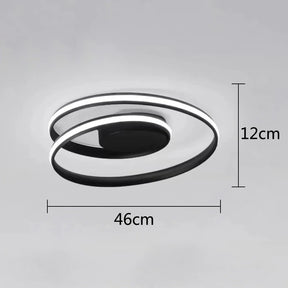 Lustre Luminária de Teto Plafon Zenith Elipse LEDZ - 46cm