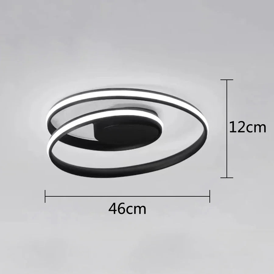 Lustre Luminária de Teto Plafon Zenith Elipse LEDZ - 46cm