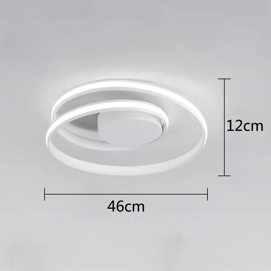 Lustre Luminária de Teto Plafon Zenith Elipse LEDZ - 46cm