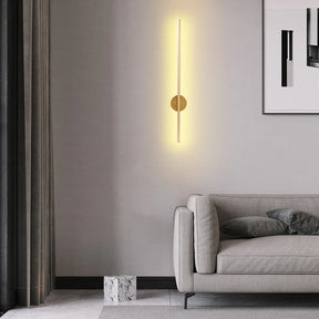 Luminária Arandela de Parede Sem Fio com Controle Remoto - Tendency LED - Preto/Dourado - 50cm