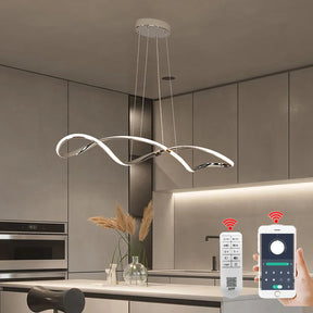 Lustre Pendente Moderno Infinity Led  - Controle Remoto e APP - 100cm