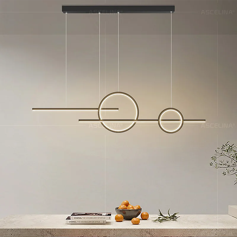 Lustre Pendente Minimalista Linear duas Hastes Impact LEDZ - 110cm