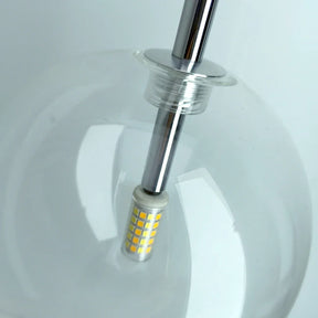 Lustre Pendente Design Italiano Vetro Chiaro LED