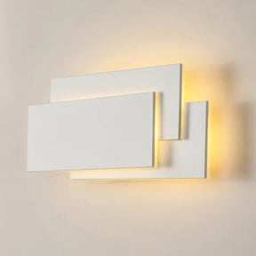 Luminária Arandela de Parede em Níveis Efeito 3D Monare LEDZ – Retangular/Circular - Preto/Branco