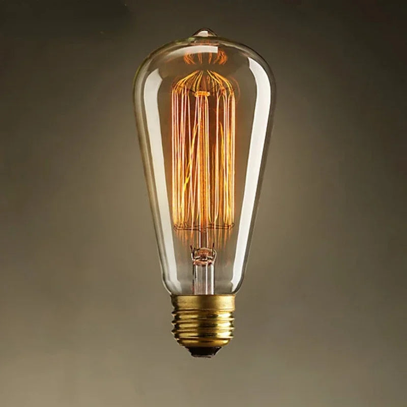 Lustre Pendente Vintage Retrô Lumière LEDZ - Fumê / Âmbar / Transparente