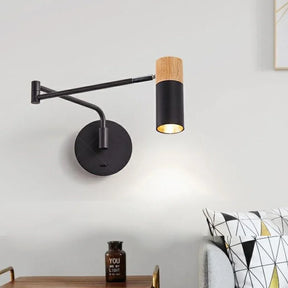 Luminária Arandela de Parede Moderna Articulada Flexis LEDZ - Preto/Branco