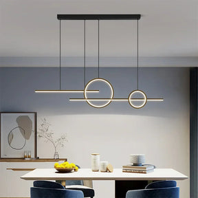 Lustre Pendente Minimalista Linear duas Hastes Impact LEDZ - 110cm