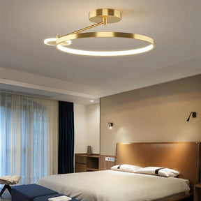 Luminária de Teto Plafon Moderno Circular Pendente Luxury LEDZ - Com Controle Remoto - 50cm