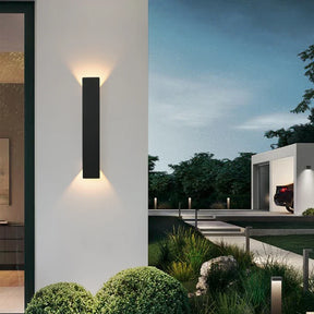 Luminária Arandela de Parede Externa à Prova D´Água IP65 Vector LED - Branco/Preto - 20,5cm/41cm