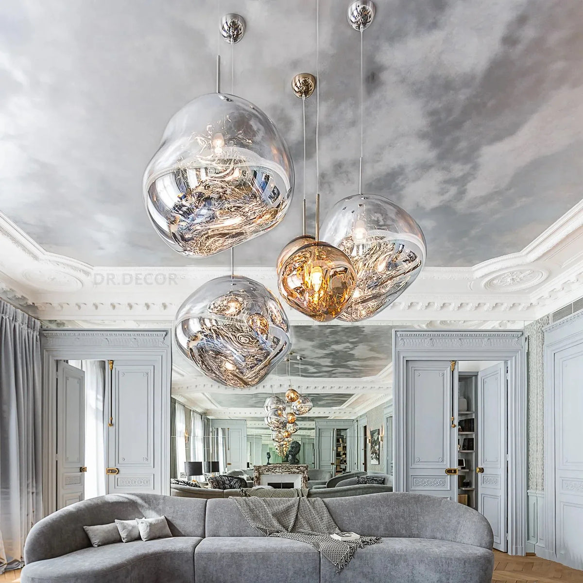 Lustre Pendente Luxuoso Lava Nordico