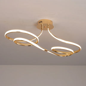 Últimas Unidades – 30% OFF | Lustre Luminária de Teto Plafon de Luxo Fluence LEDZ - Dourado/Prata/Preto – 75cm/96cm