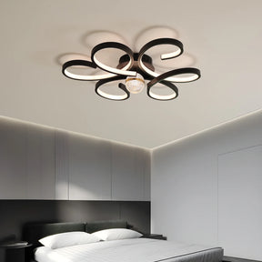 Lustre Luminária de Teto Plafon de Luxo Fiorenza LEDZ - Dourado/Prata/Preto - 60cm