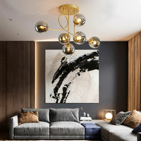 Lustre Pendente Moderno Jabuticaba Vertical - 6 Lâmpadas - 90cm