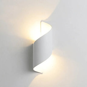 Luminária Arandela de Parede Externa à Prova D´Água IP65 Caracol Led - Preto/Branco - 23cm/28cm