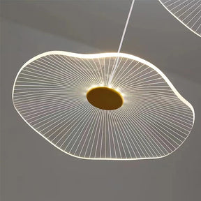 Lustre Pendente Moderno Folha Minimalista Led