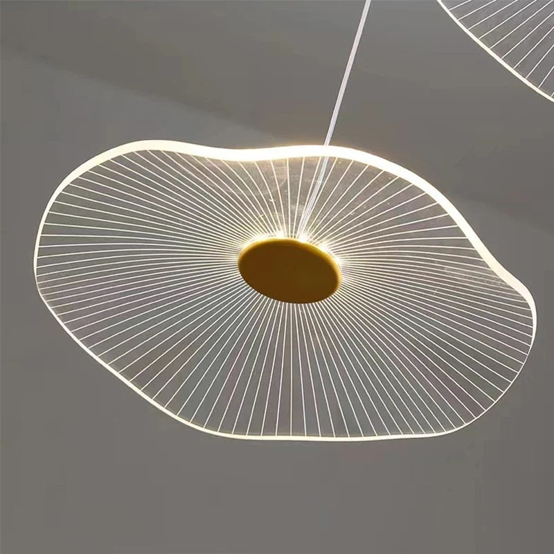 Lustre Pendente Moderno Folha Minimalista Led