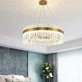 Lustre Pendente de Luxo em Cristais de Vidro Bellagio Ledz