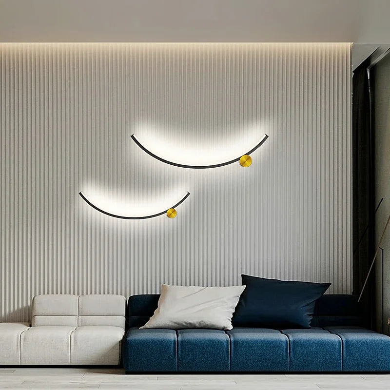 Luminária Arandela de Parede em Curva Flow Design