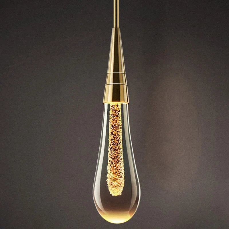 Lustre Pendente de Luxo Led - Gota D'Agua - 1/2/3/5 Pendentes