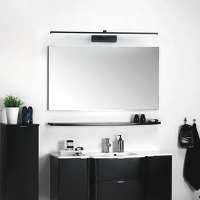 Luminária Arandela de Parede Slim Para Banheiro Retangular Led - 40cm/60cm - Preta/Branca