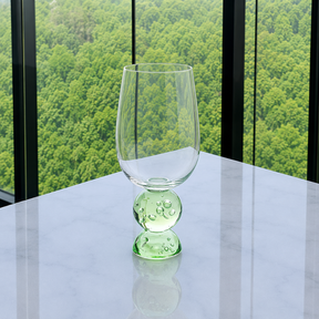 Jogo 6 Taças Base Dupla Esfera Verde 500ml