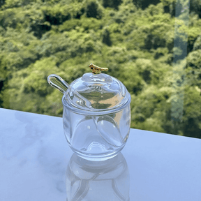 Açucareiro com Colher e Tampa de Cristal Golden Bird 150ml