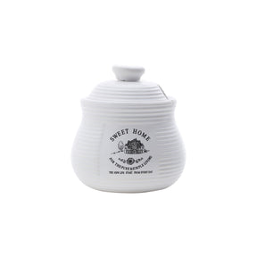 Açucareiro em Cerâmica com Tampa Sweet Home Branco 300ml