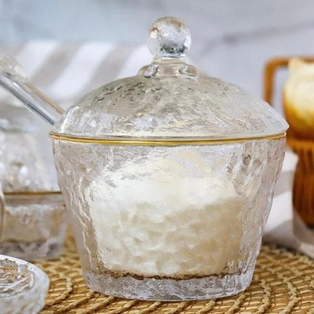 Kit para Mesa Posta de Cristal Martelado Petra 3 Peças