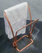 Porta Toalha de Bancada Duplo Rose Gold