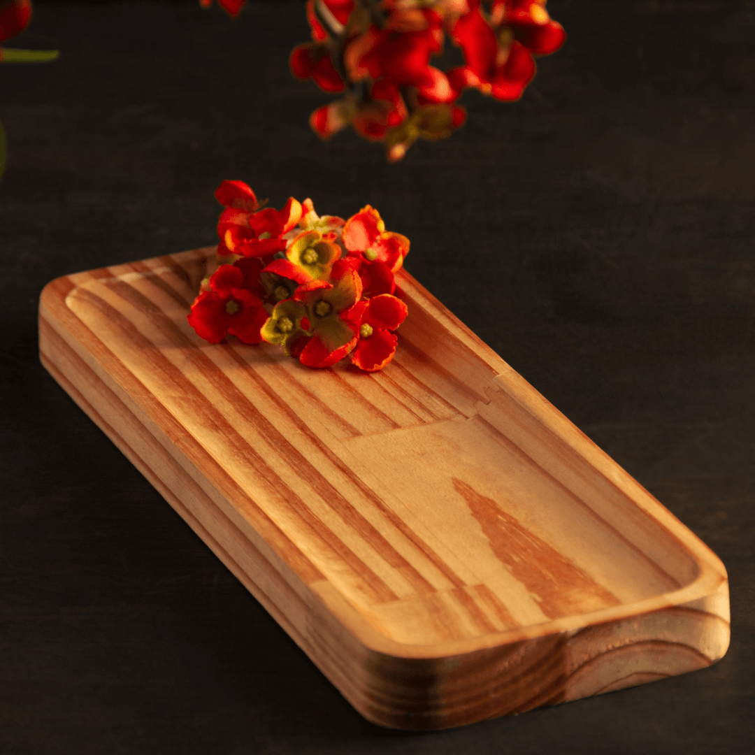Bandeja de Madeira Pinus 30cm x 12cm x 2cm