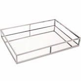 Bandeja de Metal com Espelho Cromado 49cm