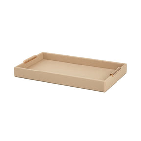Bandeja Decorativa em MDF e PU Bege 33cm