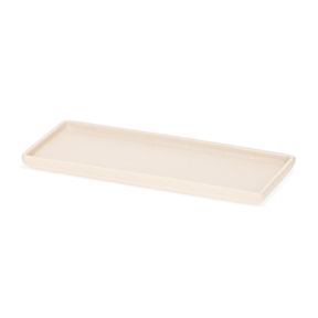 Bandeja em Cerâmica Retangular Branca 33cm