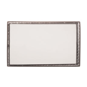 Bandeja em Metal com Espelho Barcelona Preto 21cm