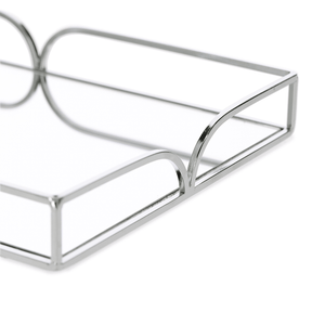 Bandeja em Metal Espelhada Cromada P 28cm