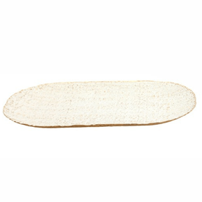 Bandeja em Metal Oval Off White 43cm G