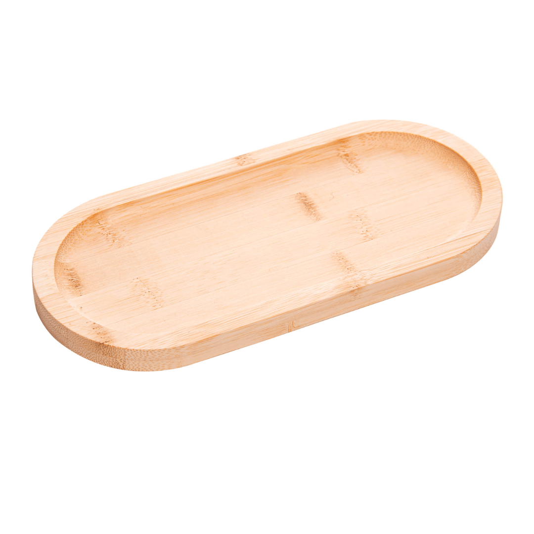 Bandeja Oval de Bambu Nature 24cm