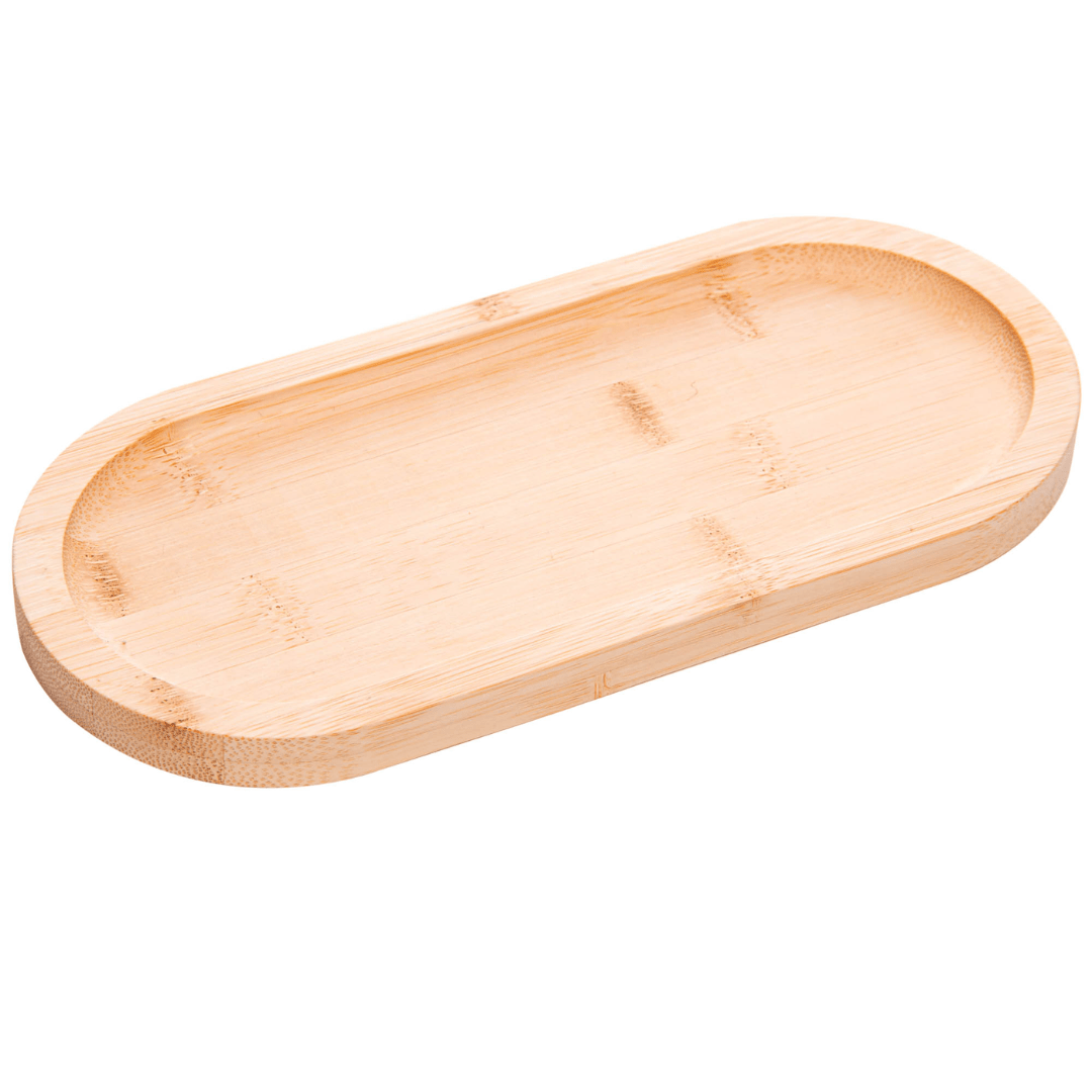 Bandeja Oval de Bambu Nature 28cm