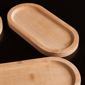 Bandeja Oval de Bambu Nature 28cm