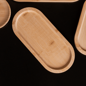 Bandeja Oval de Bambu Nature 20cm