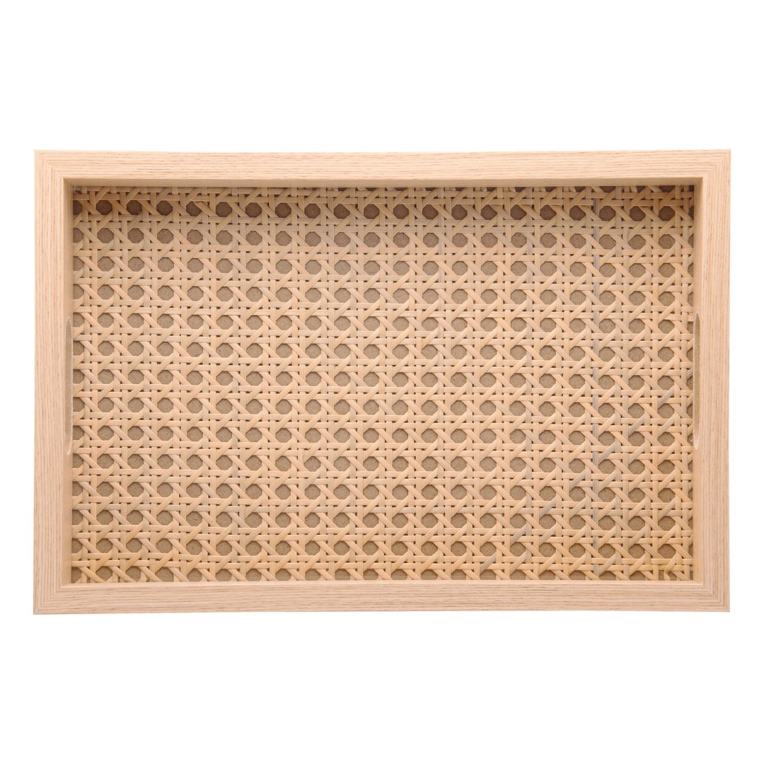 Bandeja Retangular de MDF com Fundo Trelica 35cm