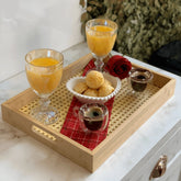 Bandeja Retangular de MDF com Fundo Trelica 35cm