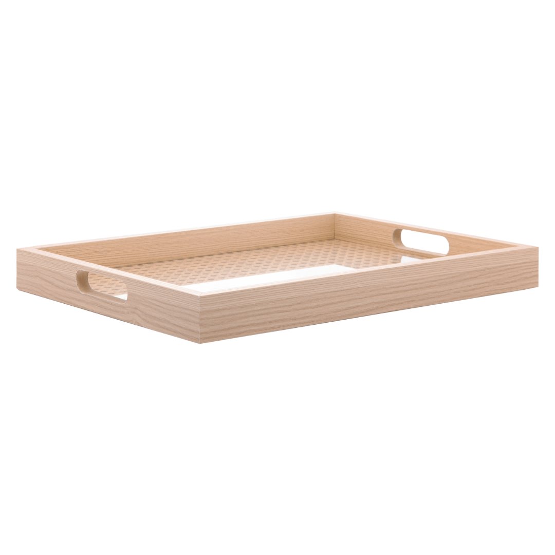 Bandeja Retangular em MDF e Trelica 40cm