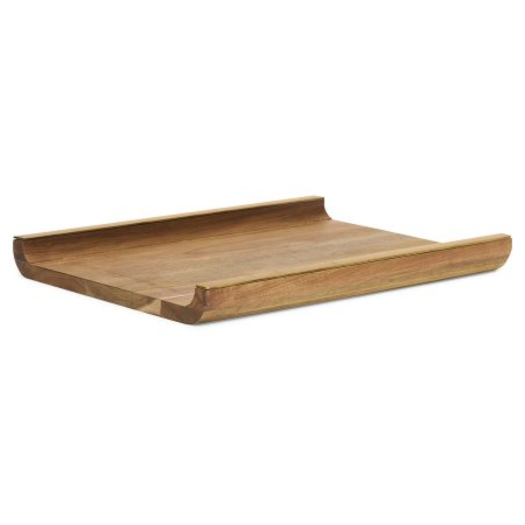 Bandeja em Madeira e Metal Marrom 45,5cm