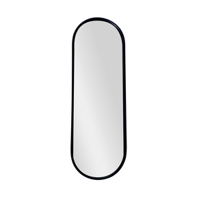 Bandeja Decorativa Espelhada Oval Preta 30cm
