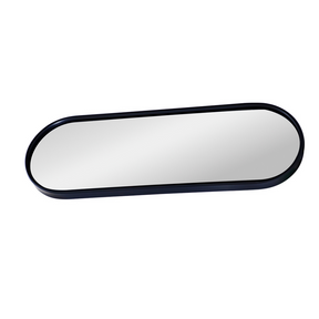 Bandeja Decorativa Espelhada Oval Preta 30cm