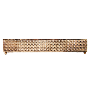 Bandeja de Metal Versalhes com Espelho Dourado 38cm