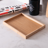 Bandeja Retangular de Bambu Nature 33cm